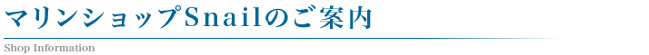 マリンショップSnailのご案内